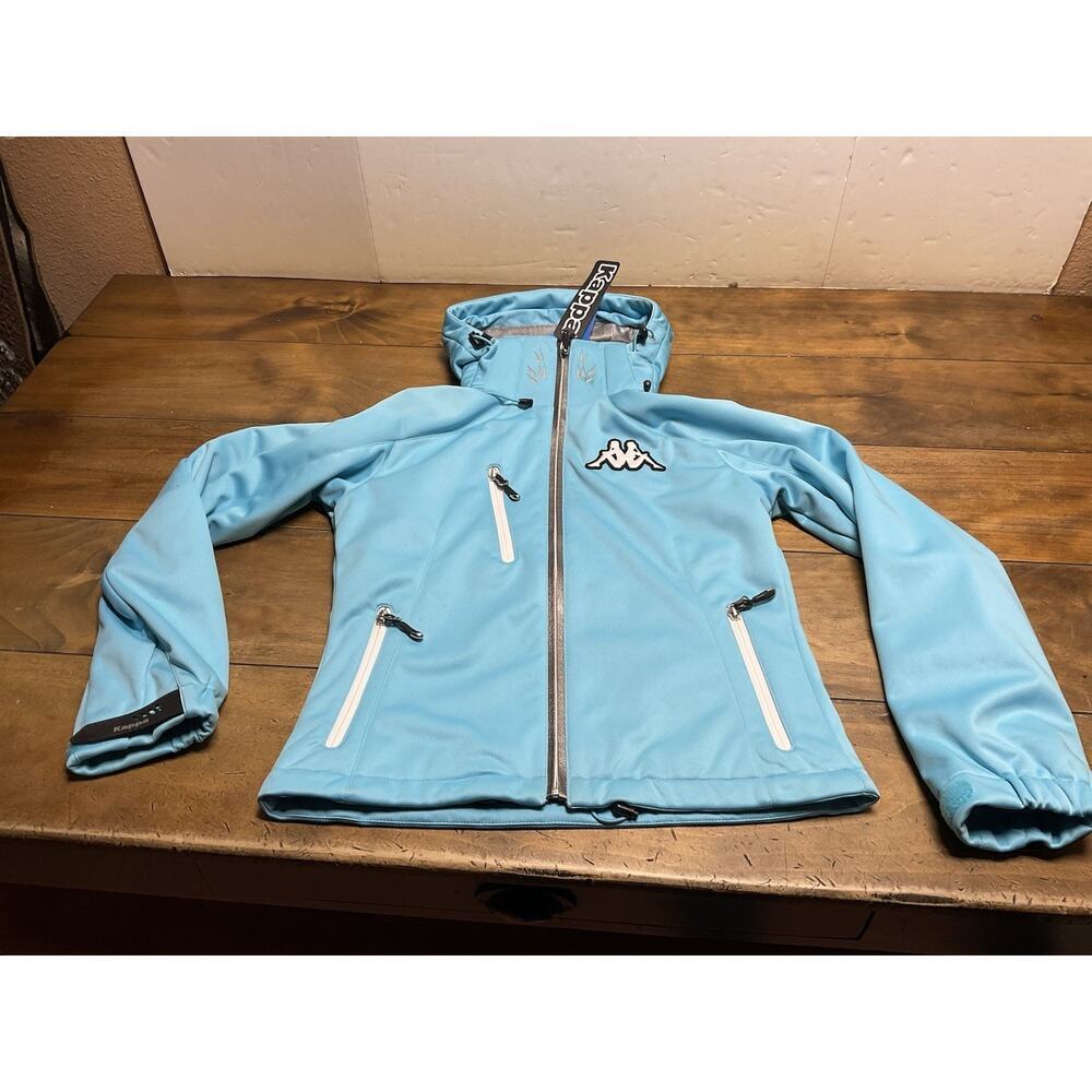KAPPA Womens Size Small Soft Shell Ski Jacket Blue NWT
